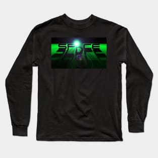 Space Design - Green Long Sleeve T-Shirt